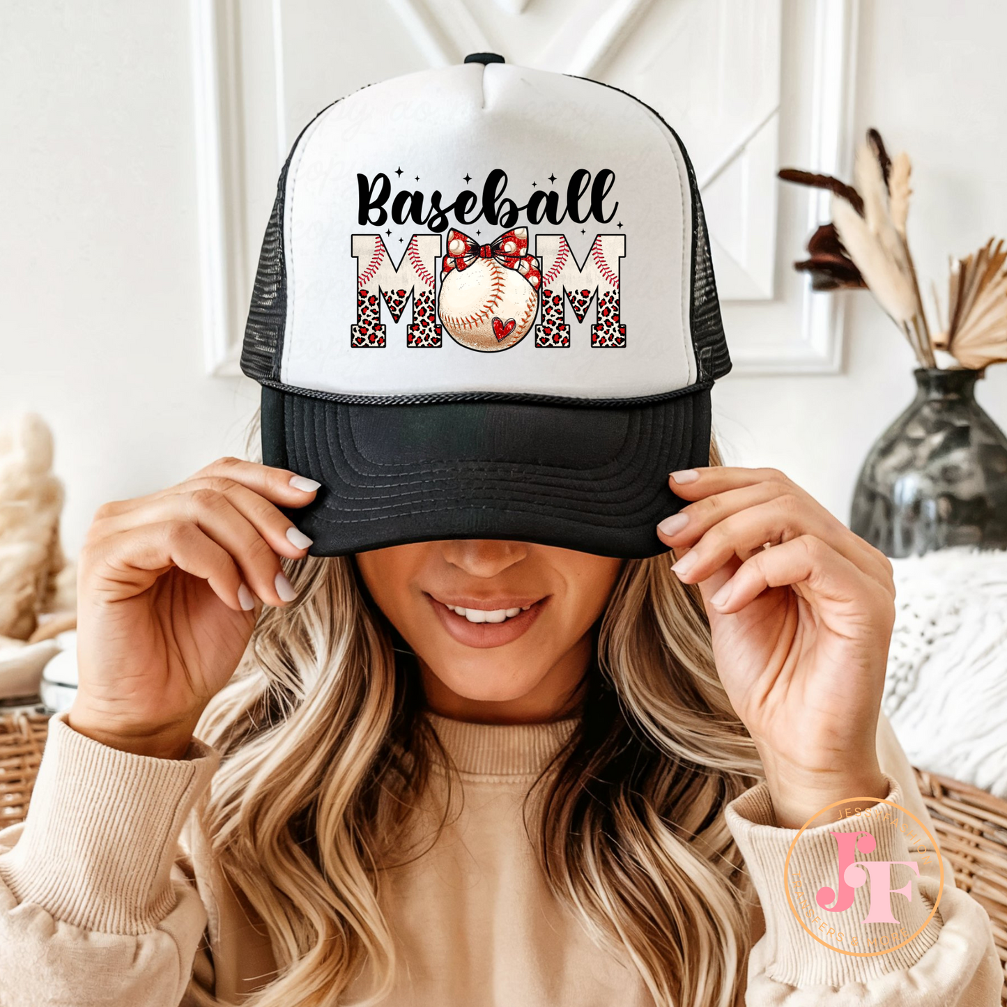 Baseball Mom Hat print