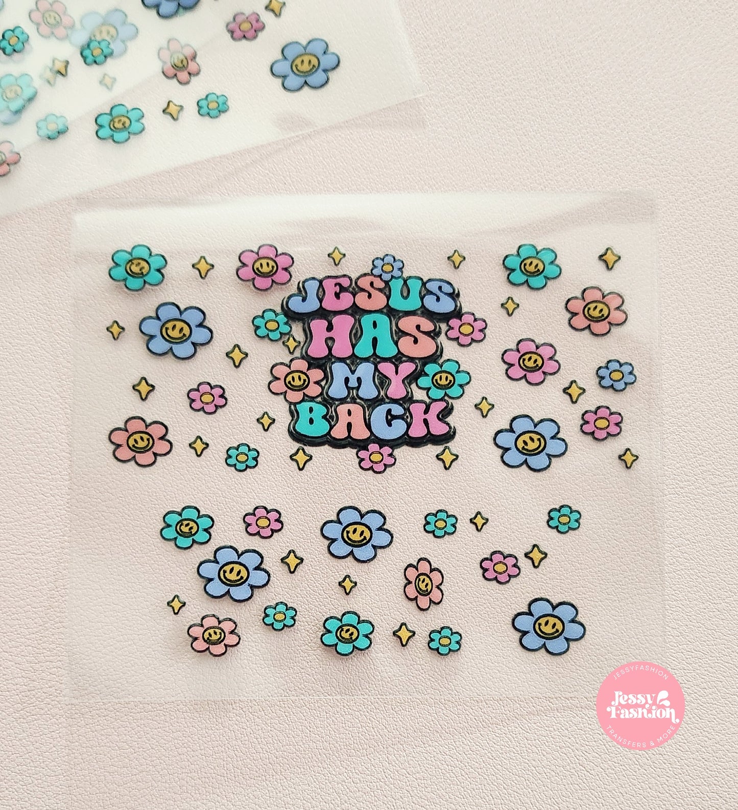 Jesus has my back Mini uv dtf wrap