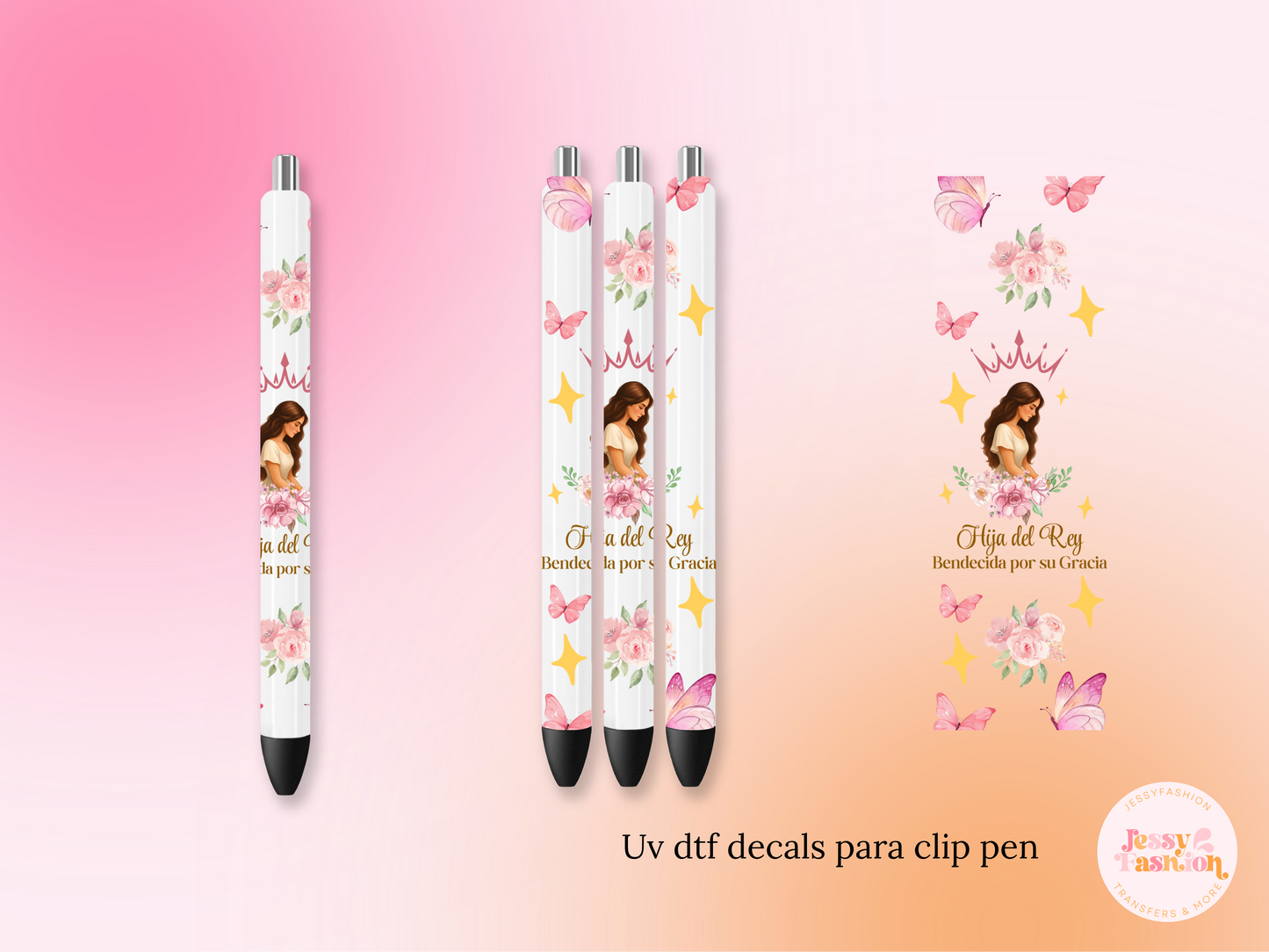 Hija Del Rey UV DTF DECAL BOLÍGRAFO