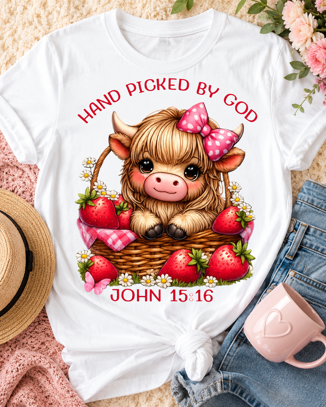 Hand Picked by God Dtf shirt transfer