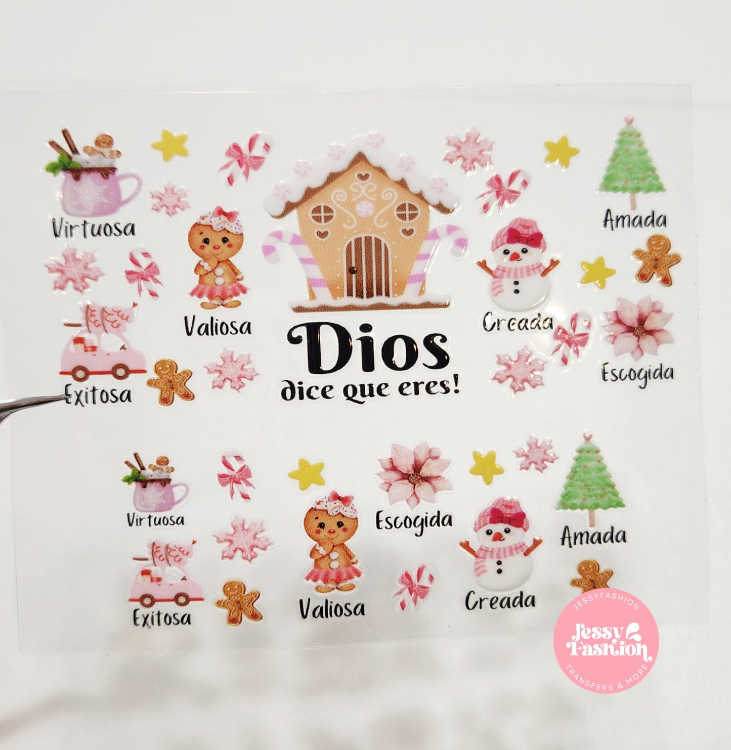 Dios dice que eres (edición navidad) Mini uv dtf wrap