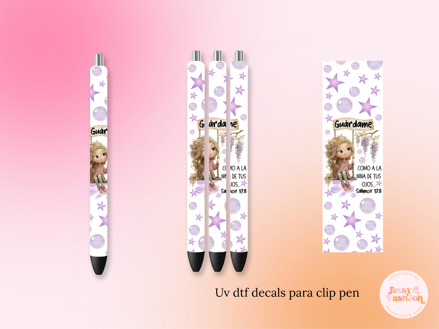 Guardame, Como A la Niña De Tus Ojos UV DTF DECAL BOLÍGRAFO