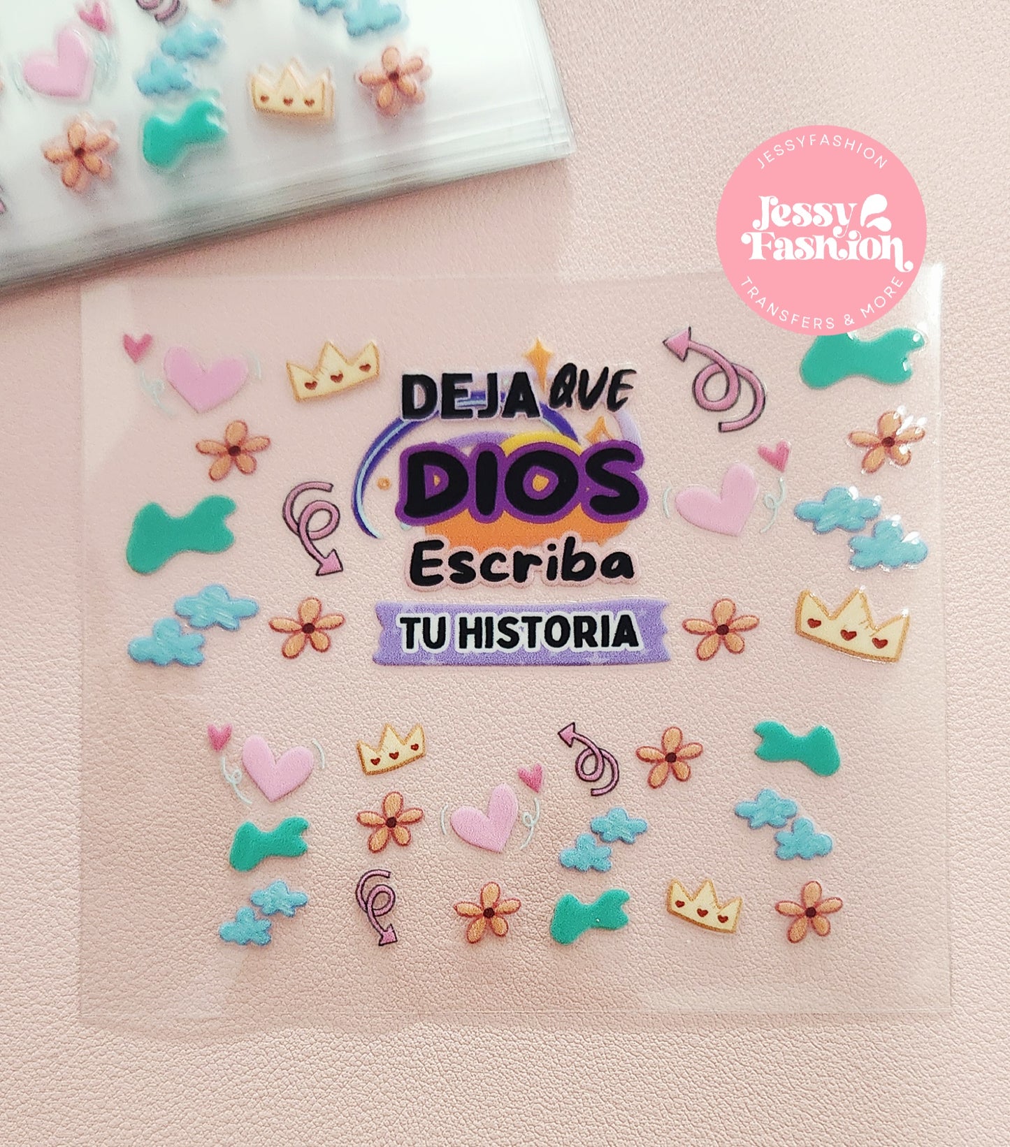 Deja que Dios escriba tu historia Mini uv dtf wrap