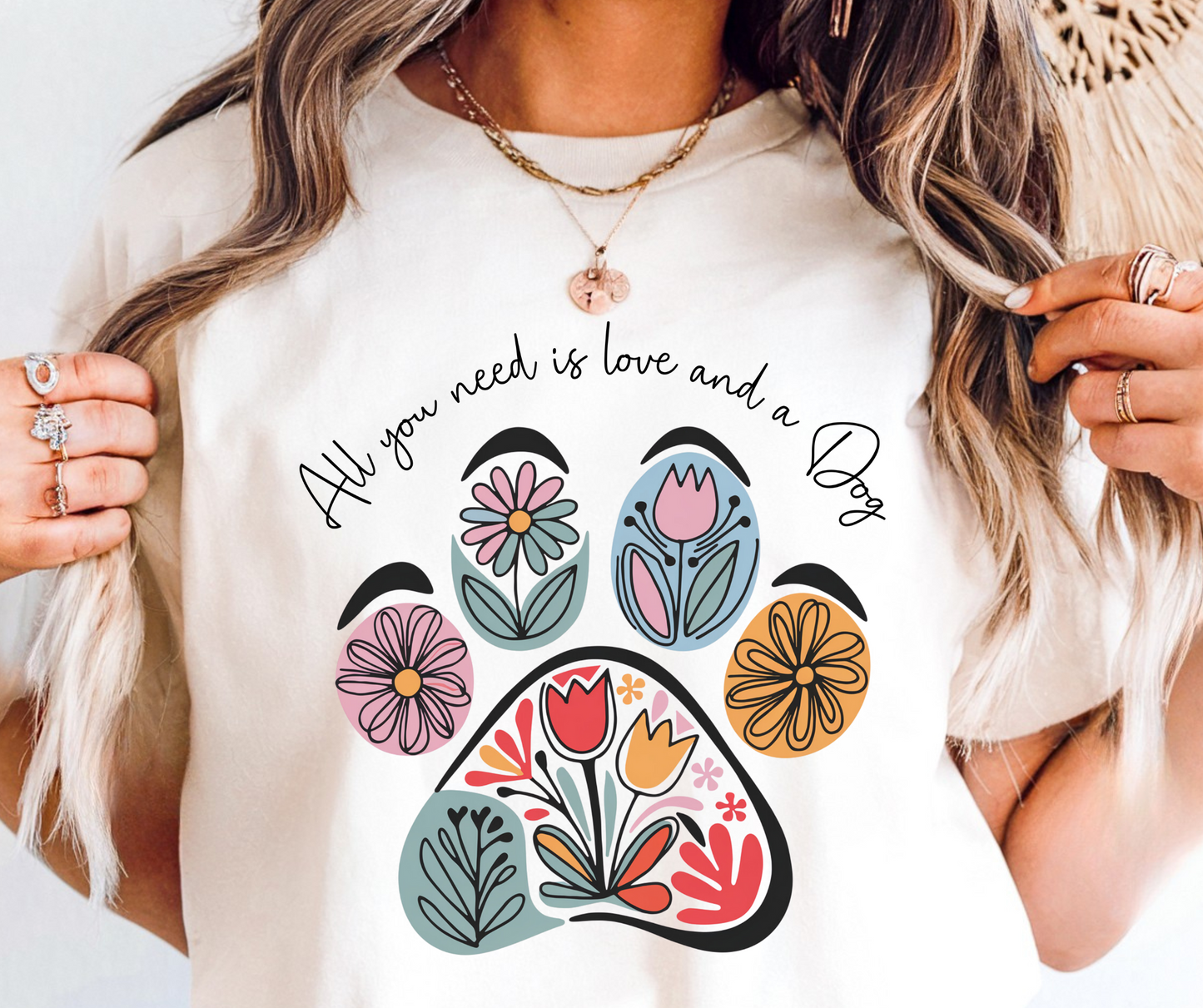 Paw all you need is love Dtf Shirt Transfer