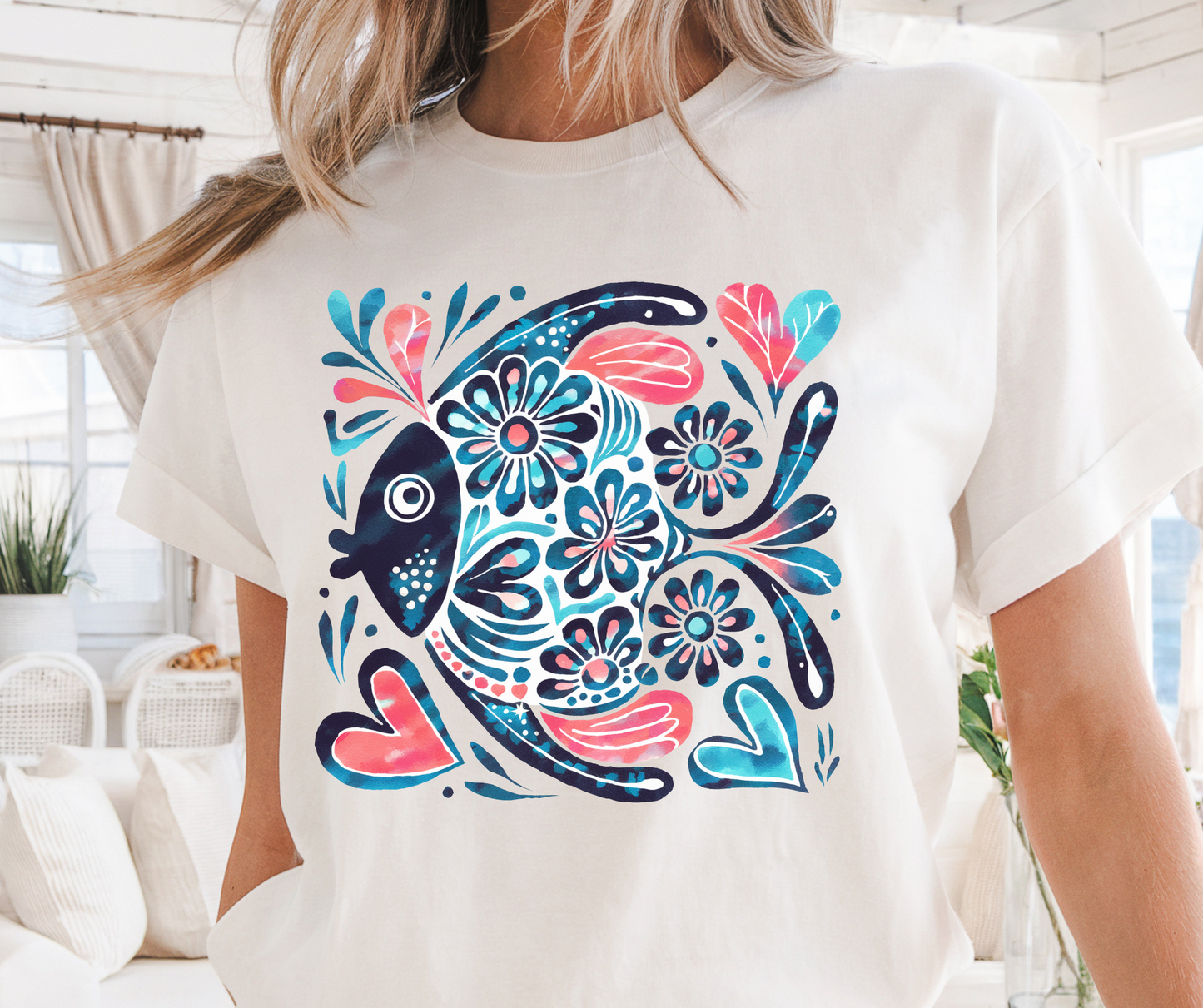 Colorful Fish Dtf Shirt Transfer
