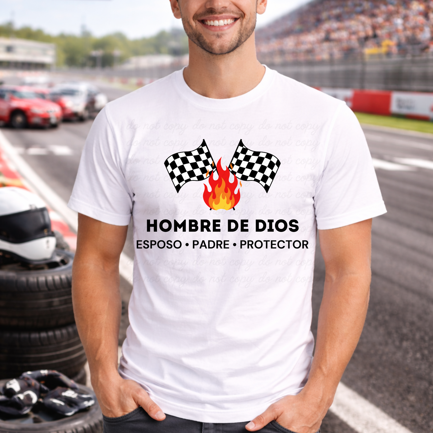 Hombre de Dios esposo, padre, protector Dtf Shirt Transfer