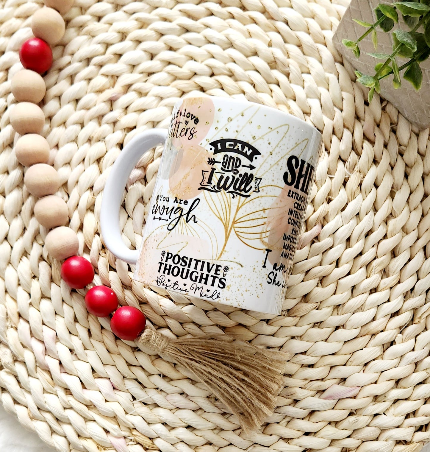 SHE IS... positive affirmations mug