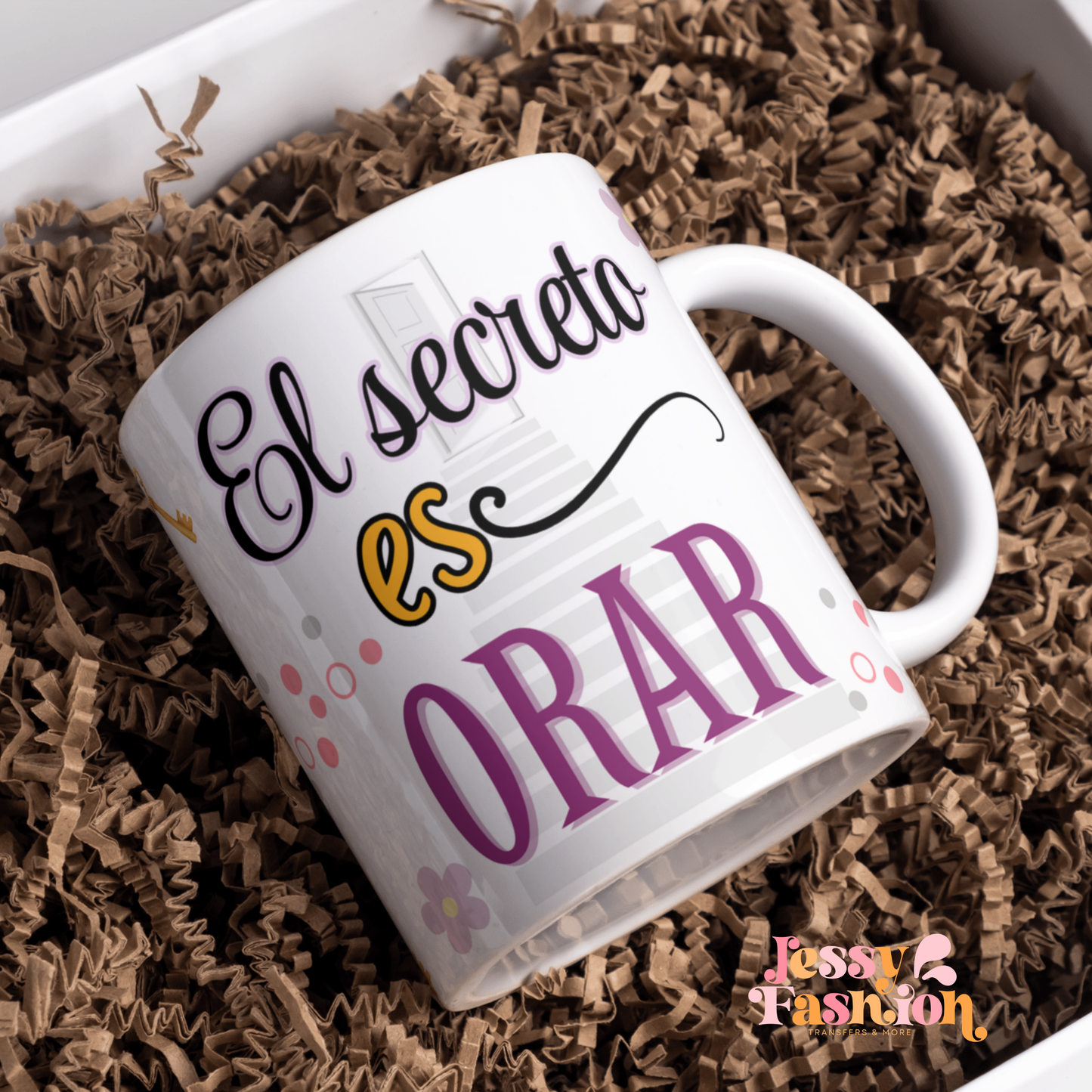 El secreto es orar mug 11oz Sublimation transfer