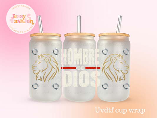 Hombre de Dios UV DTF CUP WRAP