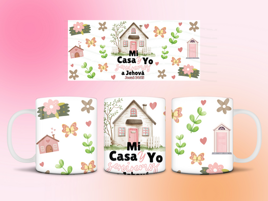 Mi casa y yo mug 11oz Sublimation transfer