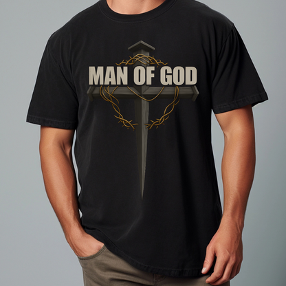 Man of God cross DTF Shirt Transfer