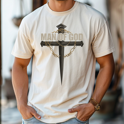 Man of God cross DTF Shirt Transfer