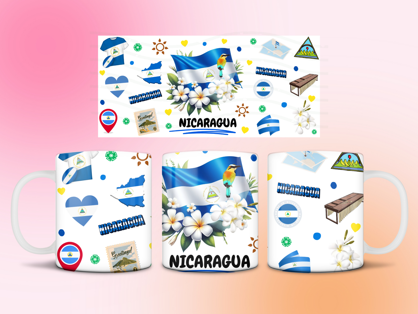 Nicaragua mug 11oz Sublimation transfer