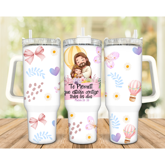 Te Prometí 40oz Tumbler Uvdtf transfer