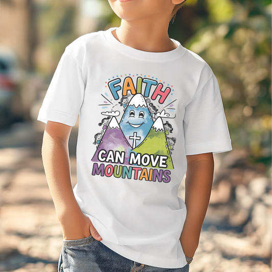 Kids Faith can move mountains Dtf Shirt Transfer