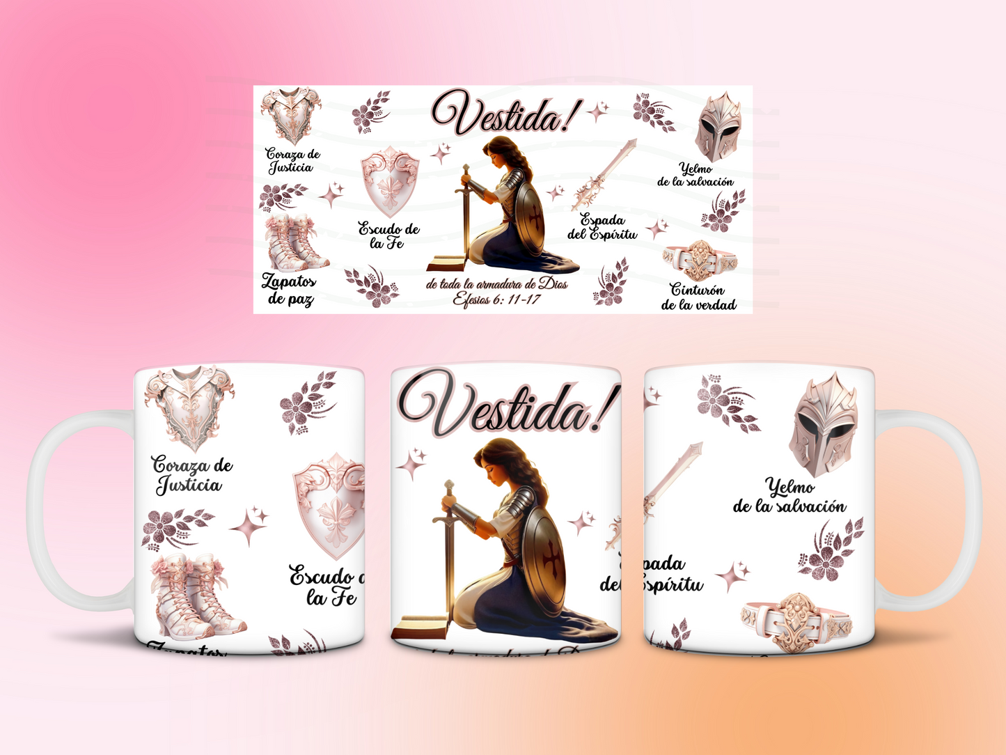 Vestida de la armadura mug 11oz Sublimation transfer