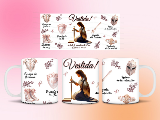 Vestida de la armadura mug 11oz Sublimation transfer