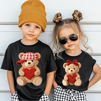 Cute Yarn bear adults or kids Dtf Shirt Transfer