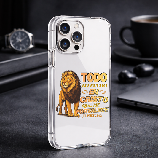 Todo lo puedo en Cristo Cellphone Uv Dtf Decal