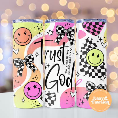 Trust God smile face Tumbler
