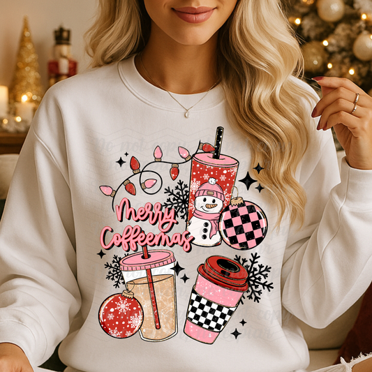 Merry Coffeemas DTF Shirt Transfer