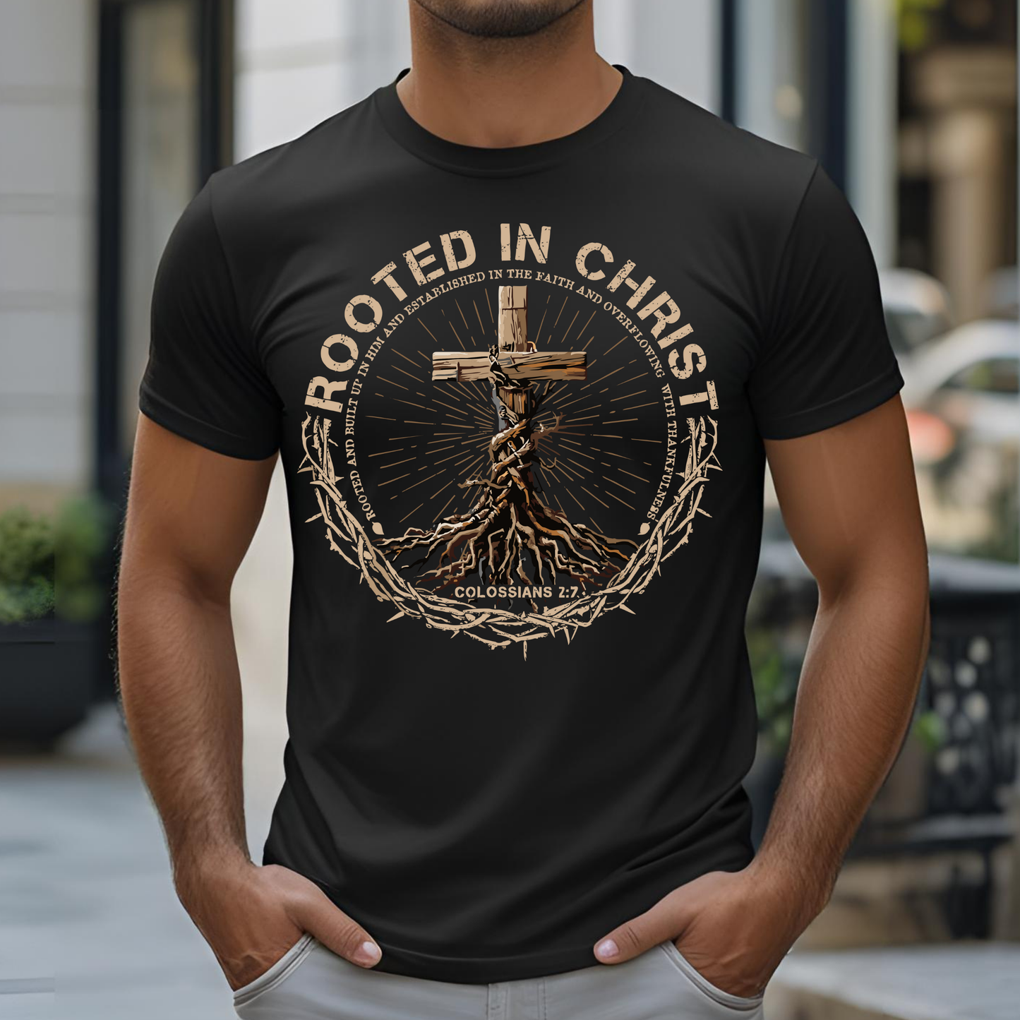 Rooted in Christ Dtf Shirt Transfer