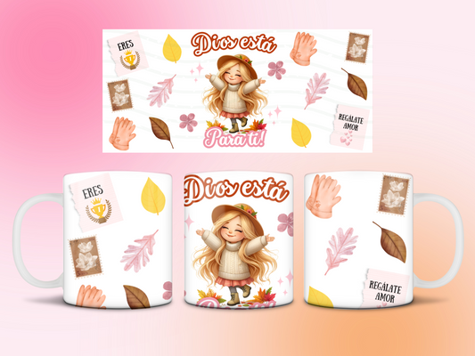 Dios está para ti mug 11oz Sublimation transfer