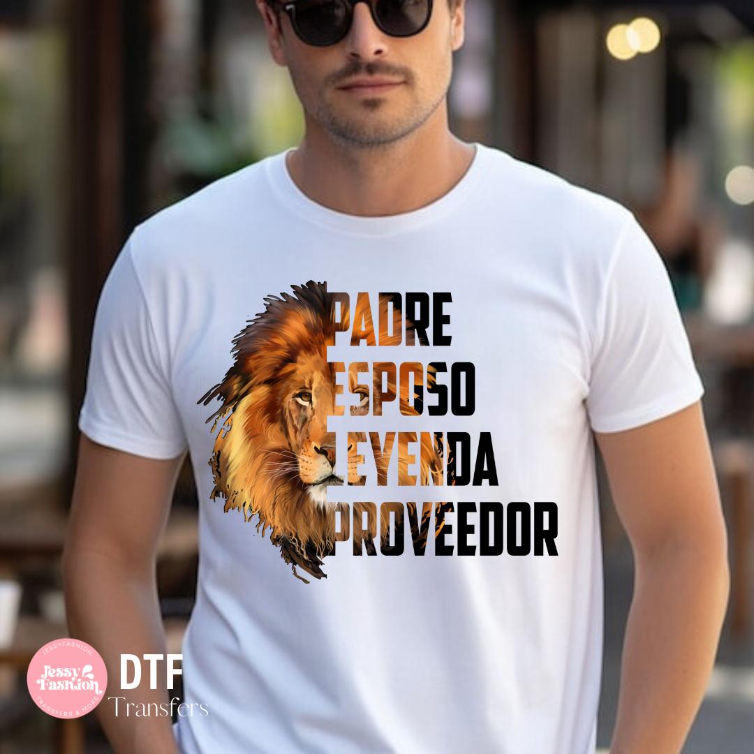 Padre, Esposo, Leyenda, Proveedor DTF shirt transfer