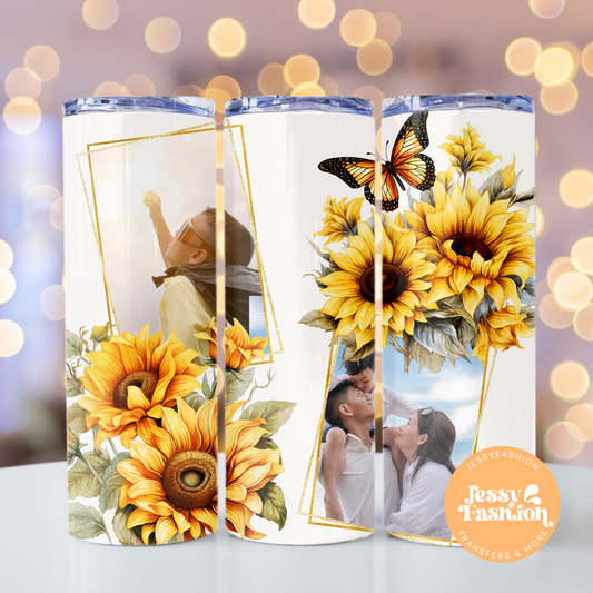 Sunflower Family 2 pictures customized Tumbler