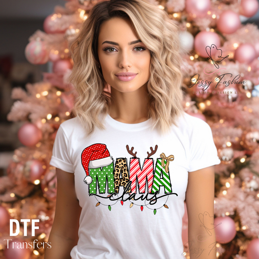 Mama Claus DTF Shirt transfer