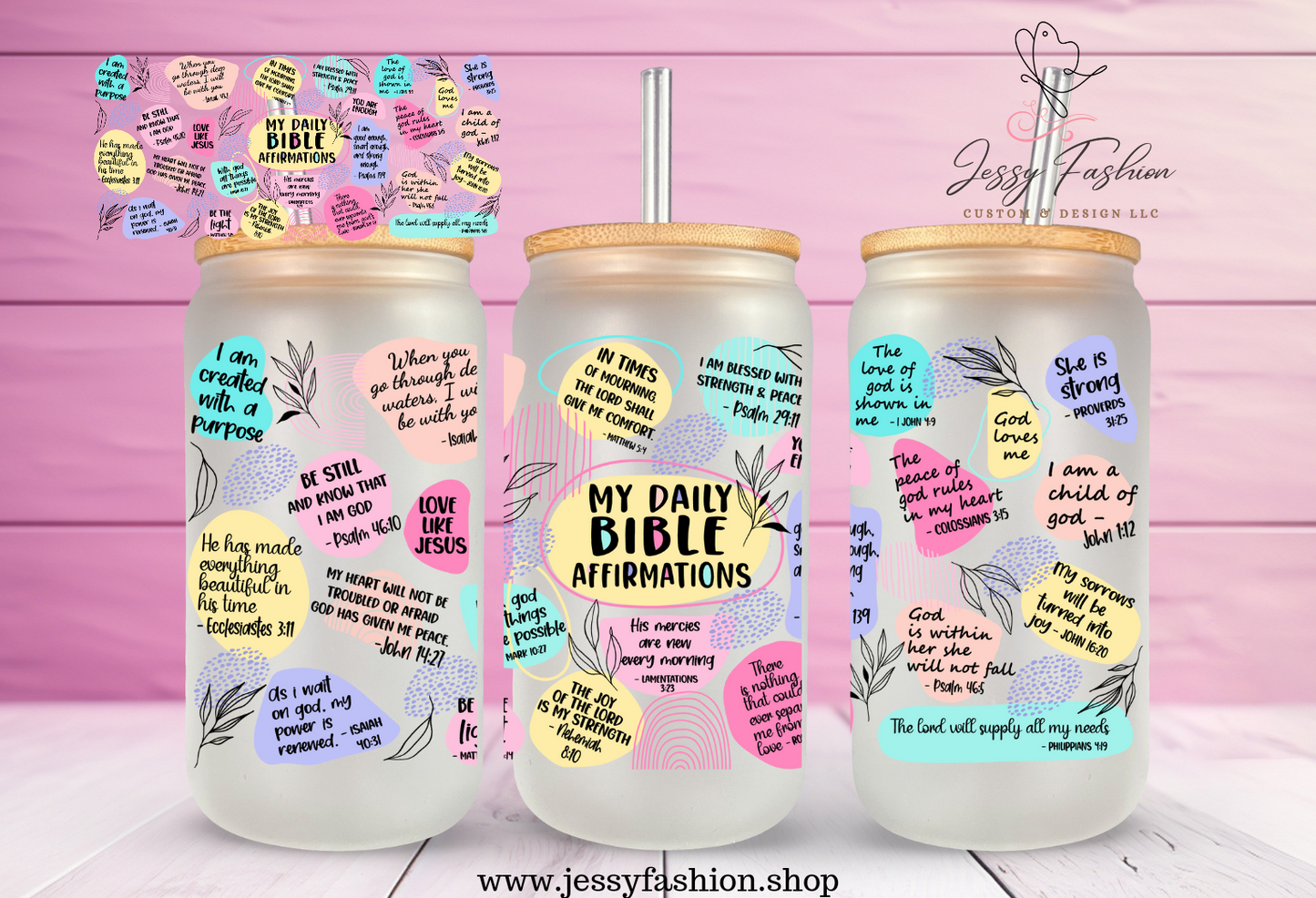 My daily Bible affirmations UV DTF WRAP