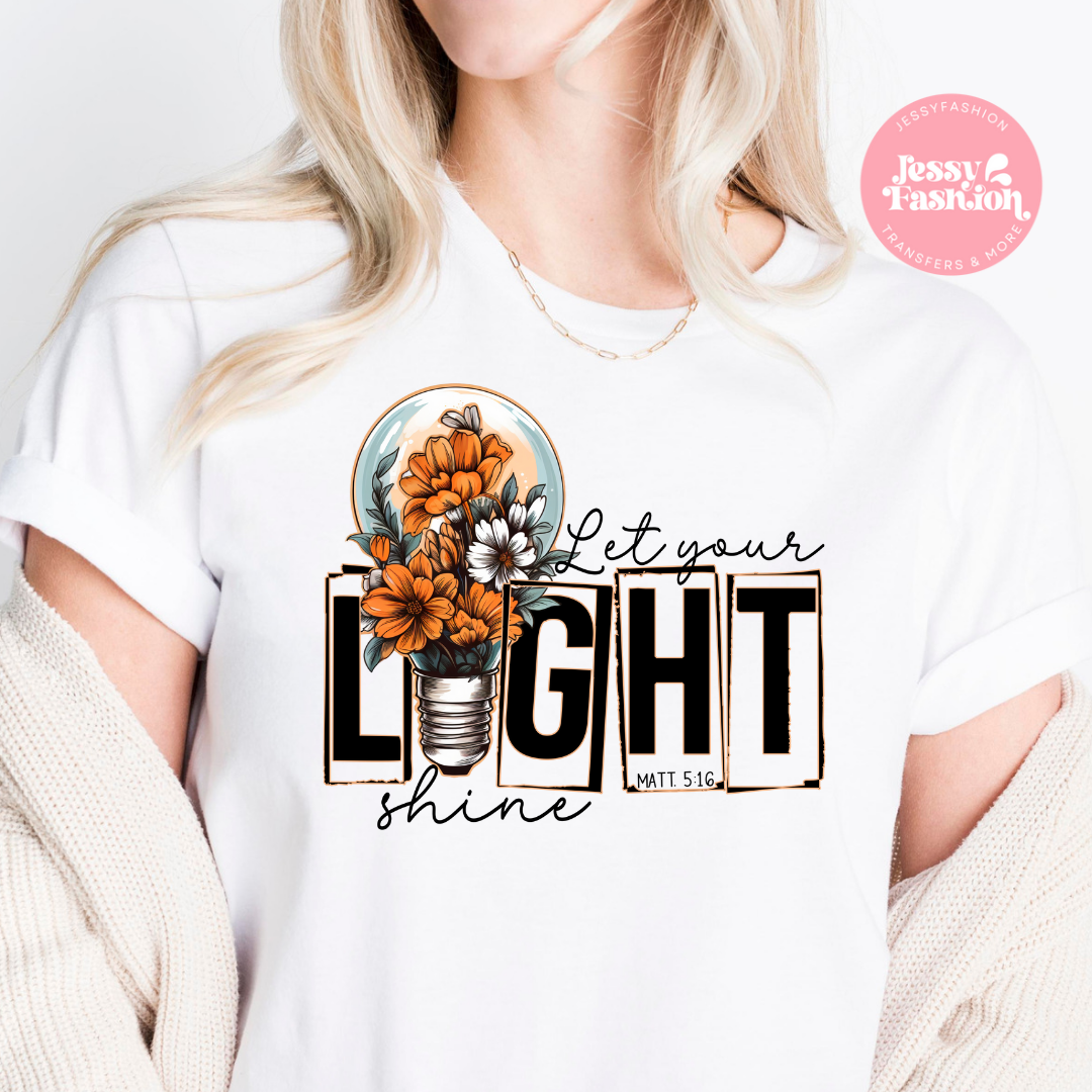 Let your light shine DTF transfer