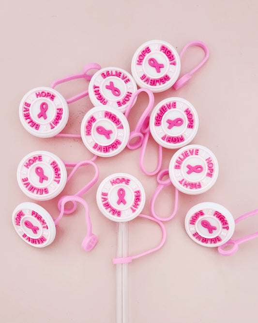 Cancer Awareness Straw Cover
