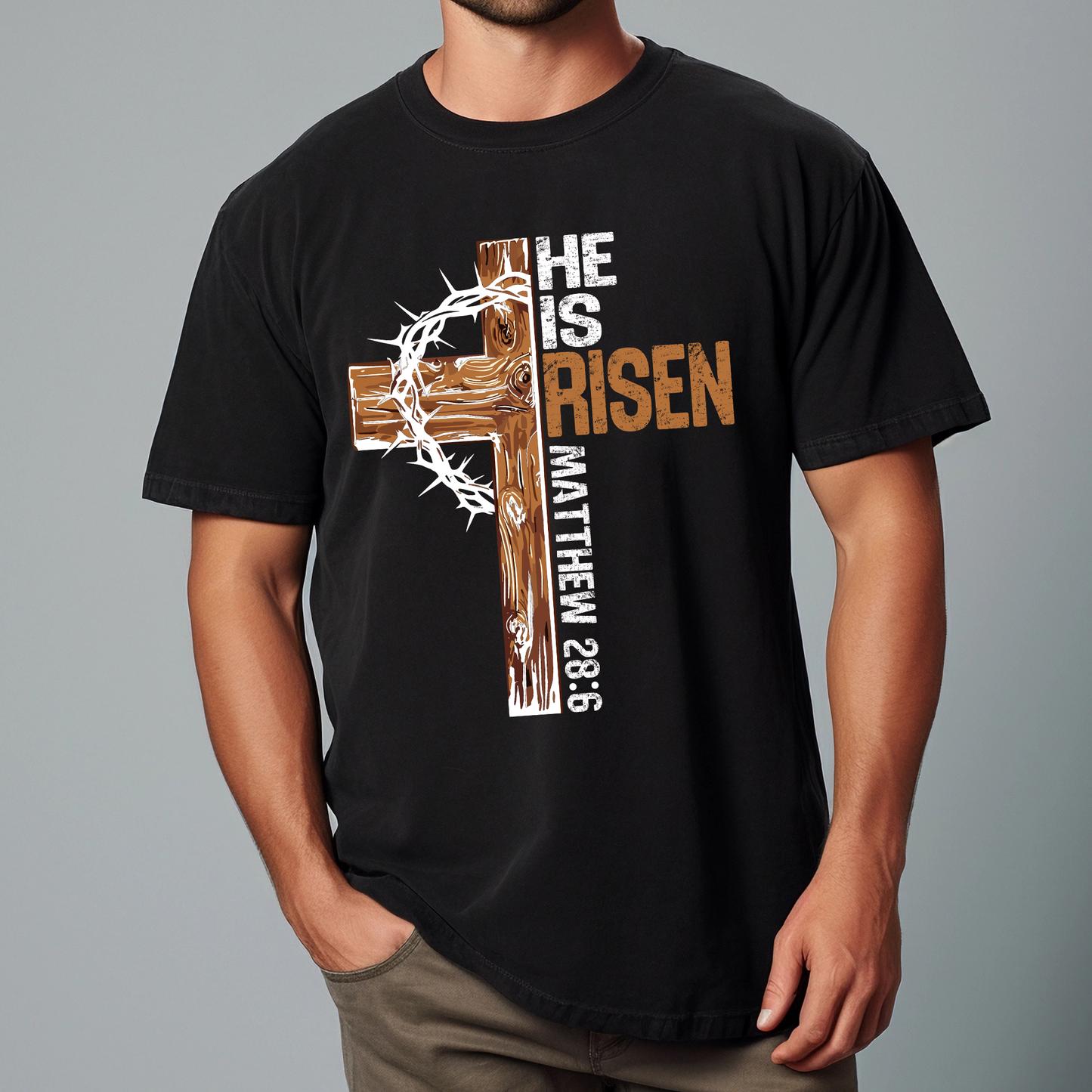He is Risen Cross Dtf Shirt Transfer