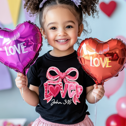 Loved Crochet John 3:16 adult or kid Dtf Shirt Transfer