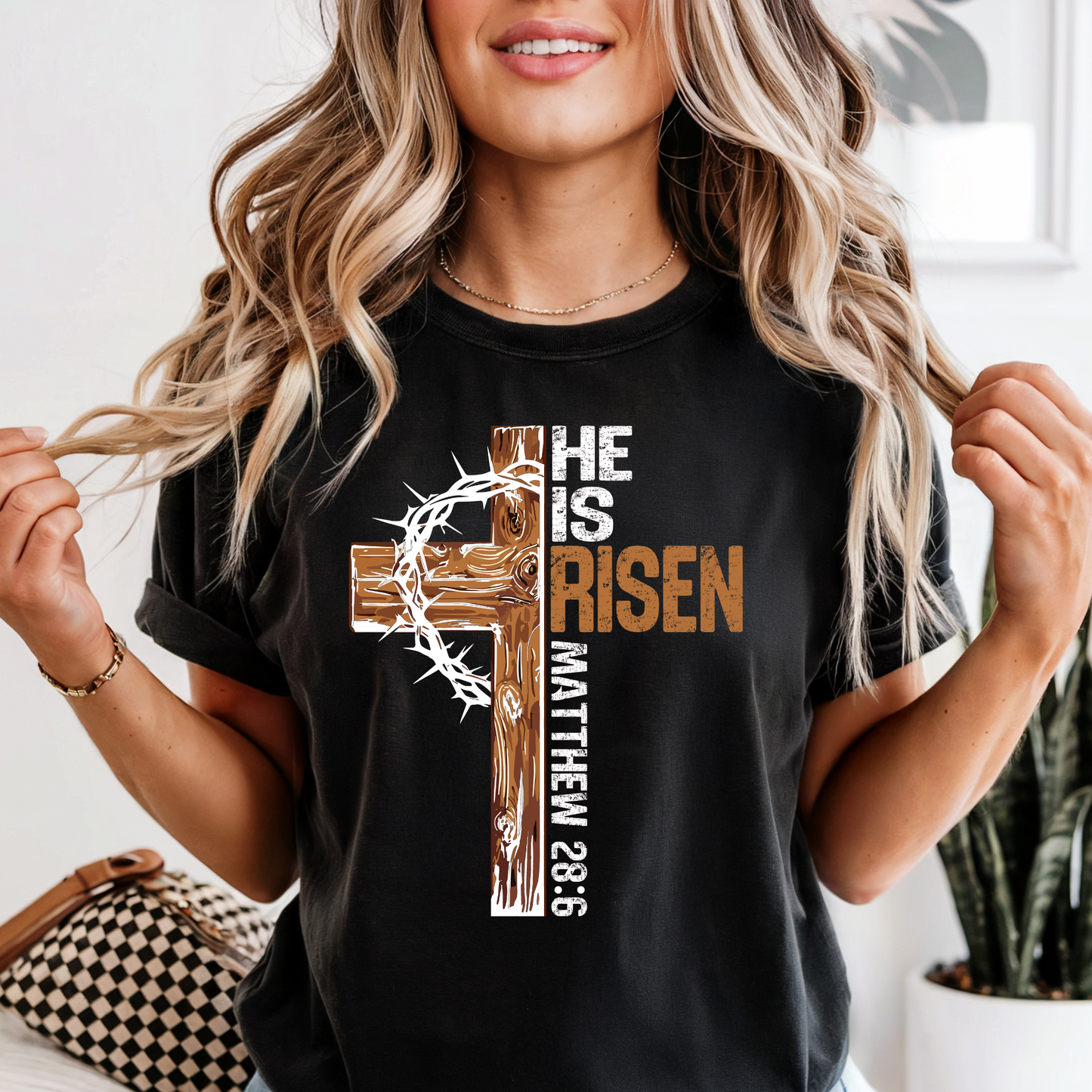 He is Risen Cross Dtf Shirt Transfer