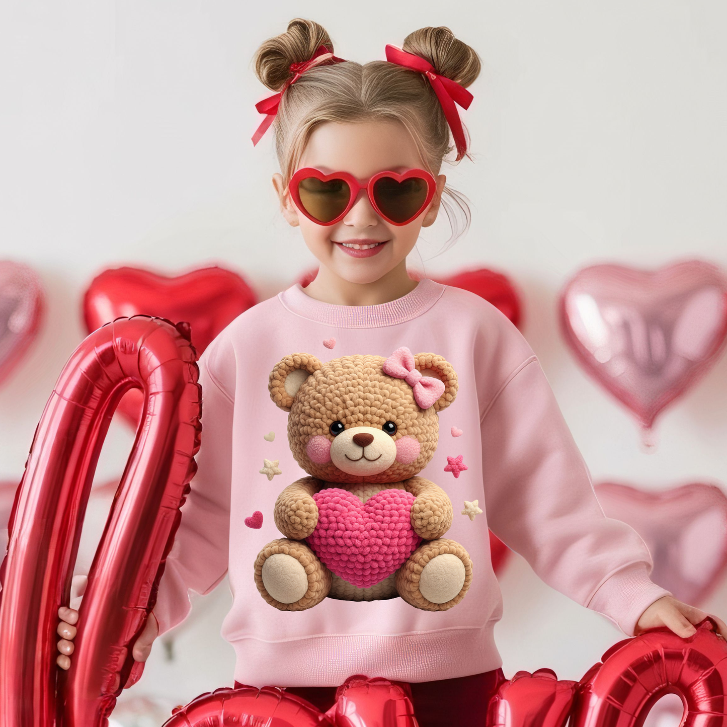 Cute Teddy Bear crochet adult or kid Dtf Shirt Transfer