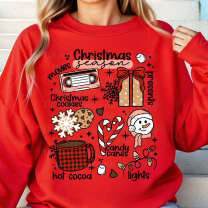 Christmas season movies DTF Shirt Transfer