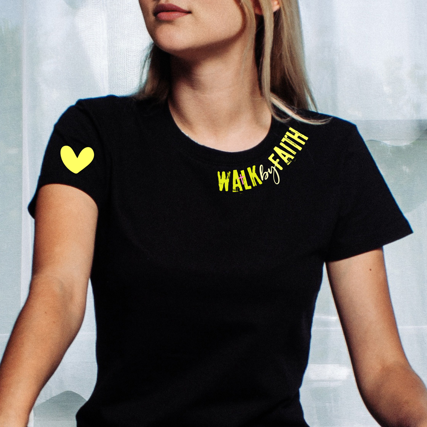 Faith Quotes neck and sleeve set Dtf Shirt Transfer