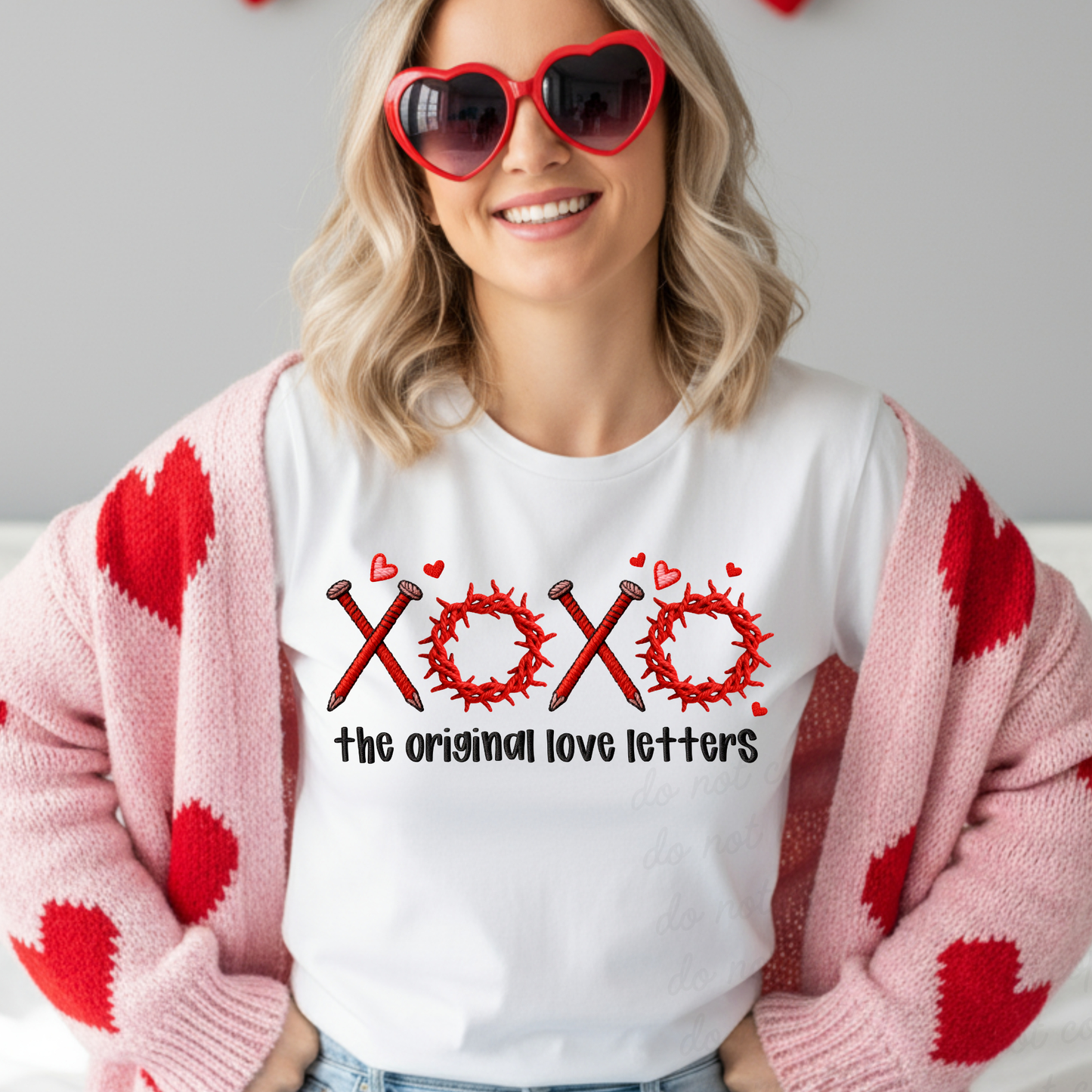 The original Love Letter Crochet Dtf Shirt Transfer