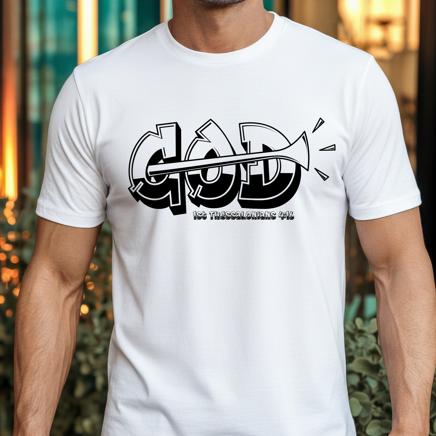 God 1stThessalonians 4:16 Dtf Shirt Transfer