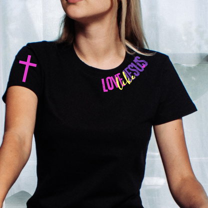 Faith Quotes neck and sleeve set Dtf Shirt Transfer