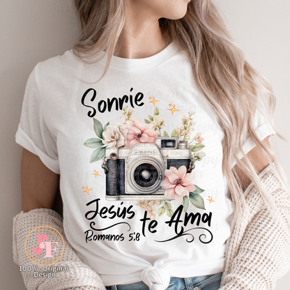 Sonríe Jesús te ama DTF Shirt Transfer