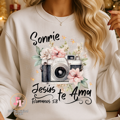 Sonríe Jesús te ama DTF Shirt Transfer