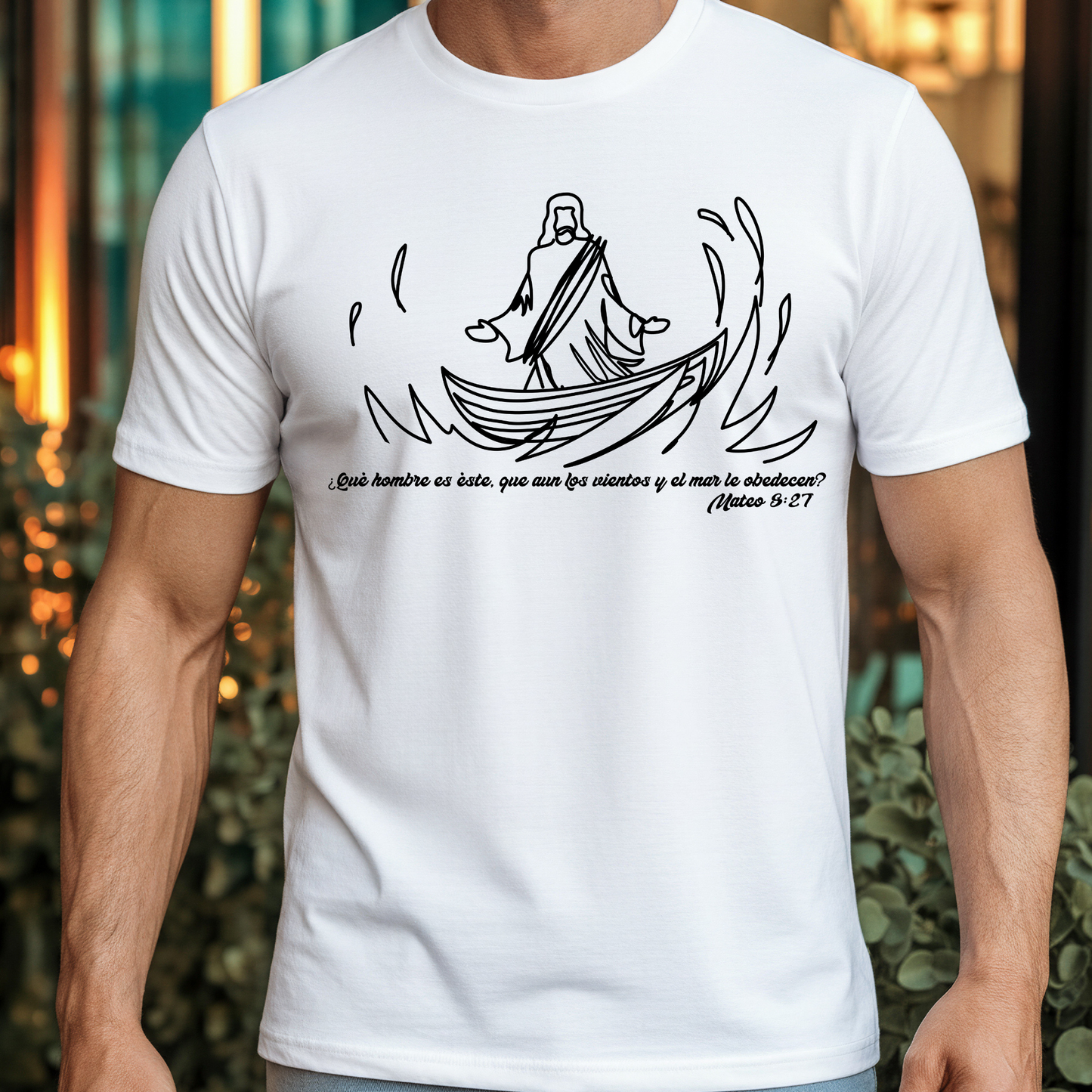 Que hombre es este... Mateo 8:27 Dtf Shirt Transfer