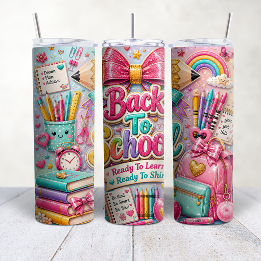 Back to School Sublimation Transfer Tumbler 20oz