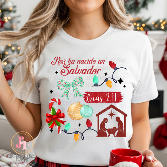 Nos ha nacido un Salvador Dtf Shirt Transfer