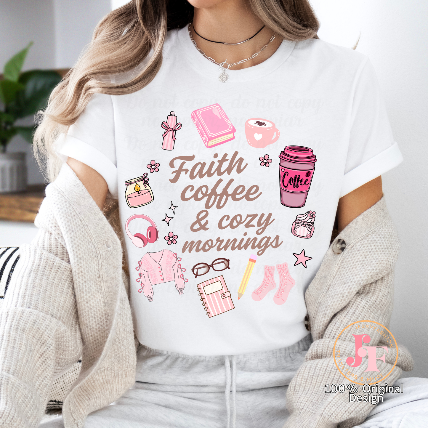 Faith Coffee & Cozy mornings Dtf Shirt Transfer