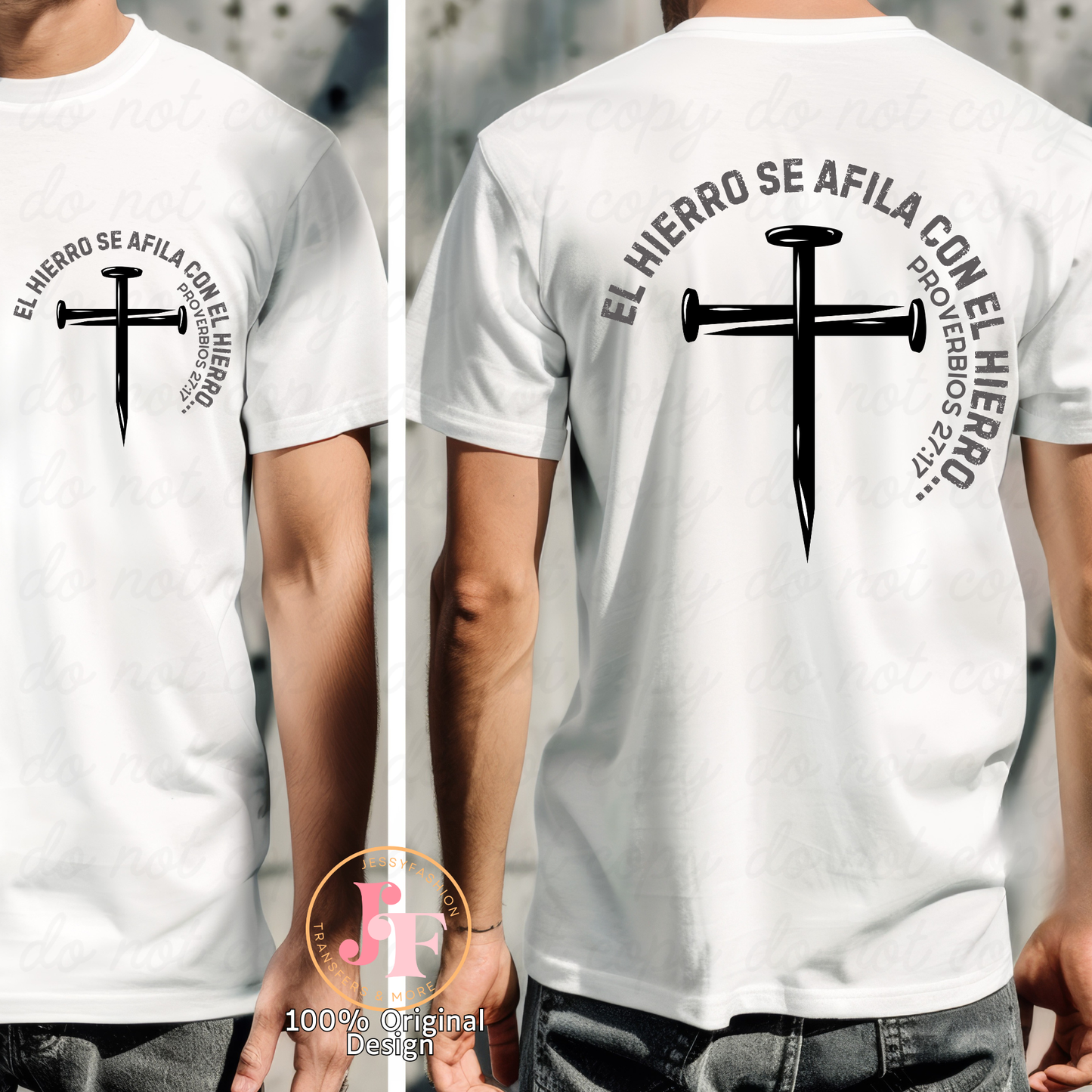 El hierro se afila con el hierro Prov. 27:17 Dtf Shirt Transfer