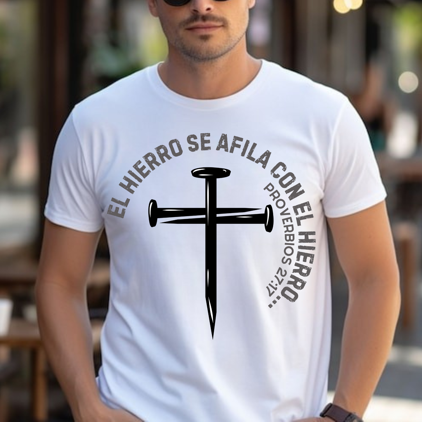 El hierro se afila con el hierro Prov. 27:17 Dtf Shirt Transfer